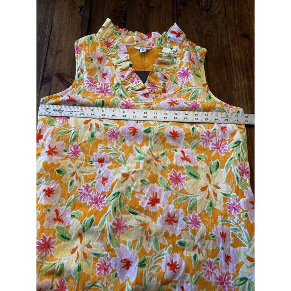 Crown And Ivy Shift Dress Size Medium Floral Sleeveless NWT Beach Costal Resort - Picture 8 of 11